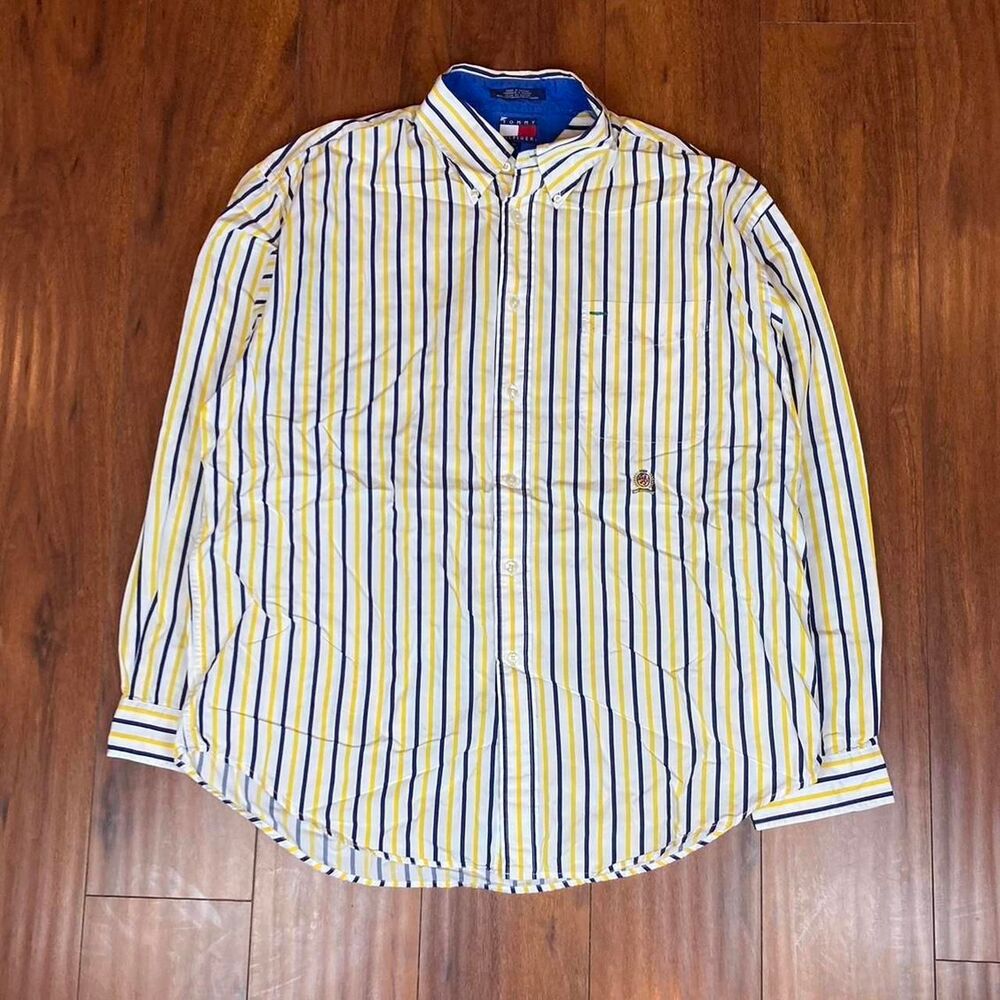 Vintage Tommy Hilfiger Embroidered Crest Button-Up Shirt